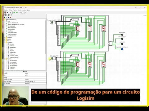 Capa do vídeo Logisim : conversao de codigo programacao para circuito digital