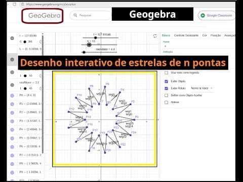 Capa do vídeo Desenho interativo estrelas no Geogebra