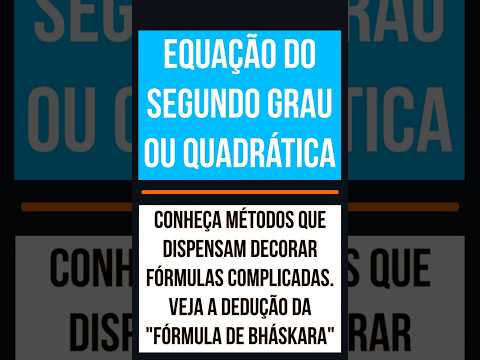 Thumbnail de Dedução da equação do segundo grau! #matematica #matemática #maths