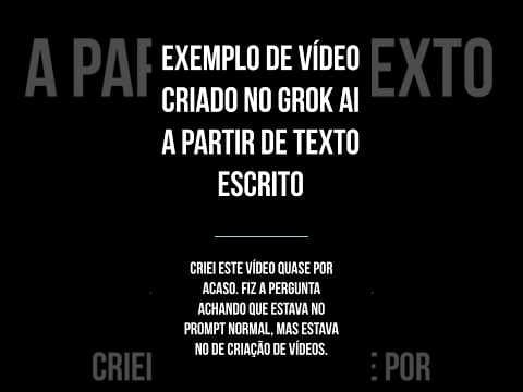 Thumbnail de Texto para vídeo de forma rápida no Grok AI