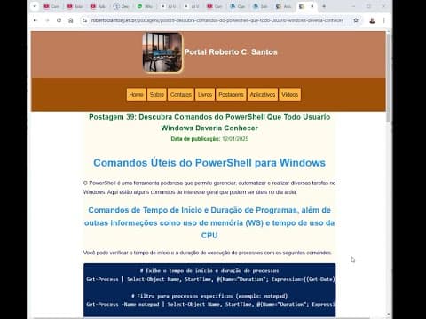 Capa do vídeo Você já utiliza estes Comandos PowerShell ?