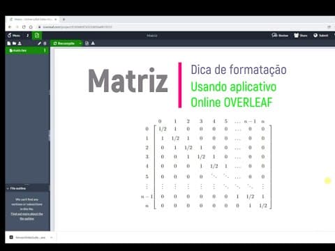 Thumbnail de Desenhe Matriz de boa formatação em Latex (Overleaf)